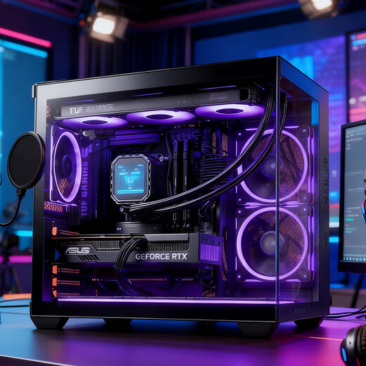 ASUS AMD Ryzen R5 9600X/9700X/RTX5060/ Family Bucket Desktop Host Rendering Design Drawing Machine High-end E-Sports Game DIY Assembly Computer High Configuration 9600X+5060+32G+Bluetooth WIFI