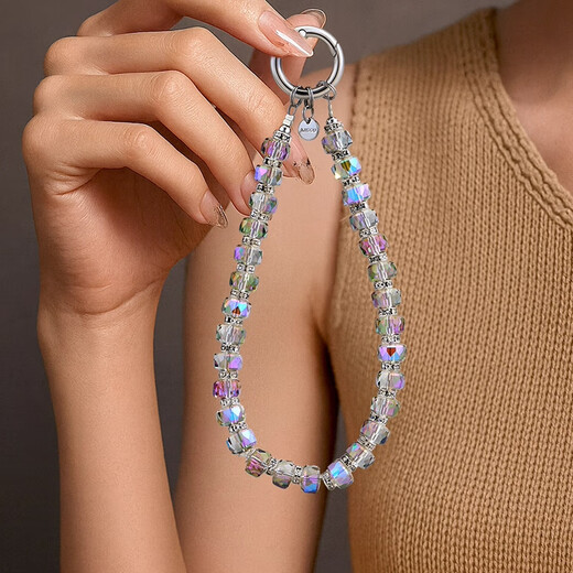 AJIDOU Ajidou jewelry sparkling crystal alloy pendant backpack backpack accessories mobile phone key chain hanging chain gray fantasy 1 piece