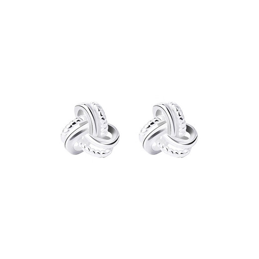 Qi Xiaomi s999 sterling silver Ruyi knot earrings for women with pierced ears, small earrings with screw twist buckles, high-end earrings that can be removed when sleeping, a pair of 999 pure silver Ruyi knot earrings, small size