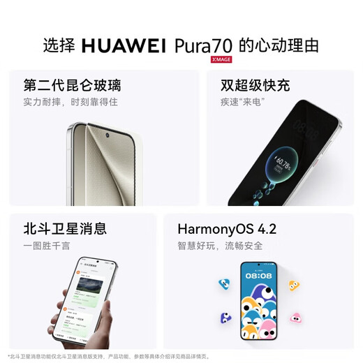 Huawei (HUAWEI) exhibition machine Pura P70 mobile phone 5G long-lasting flagship mobile phone genuine National Bank full Netcom subsidy Pura70 Snowy White 12G+256G By default you have been informed of the exhibition machine details. Consult customer service