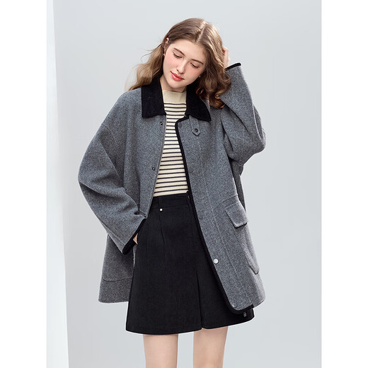 Betu Women's 2025 Winter New Casual Pants Imitation Corduroy Pants Versatile Wide Leg Shorts Women 2510T76 Black S