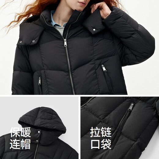 Same style as Semir shopping mall | Easy down jacket for women winter mid-length 90 velvet loose 2025 jacket 101725113017