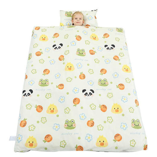 MaiKiss Children's Sleeping Bag Autumn and Winter Children's Cartoon Print Class A Pure Cotton Constant Temperature Soybean Kindergarten Anti-Kick Quilt Magic Rocket Dinosaur 120*150cm Replaceable Quilt Cover + Pillowcase