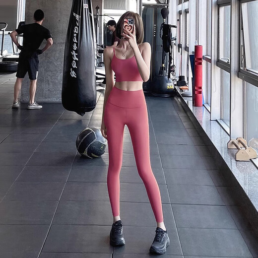 LI NING Li Ning Flagship Store Sports Suit Women's 2025 New Spring and Autumn Beautiful Yoga Wear Feeling Fitness Wear Top Pilates Aoki Green Bra XL