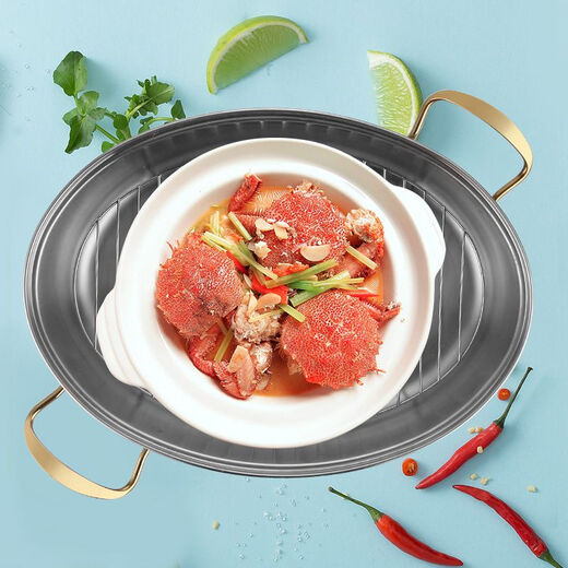 304 fish steamer household artifact stainless steel large capacity large steamer steamer induction cooker oval fish pot 410 food contact steel thickened single layer 1 layer 39cm