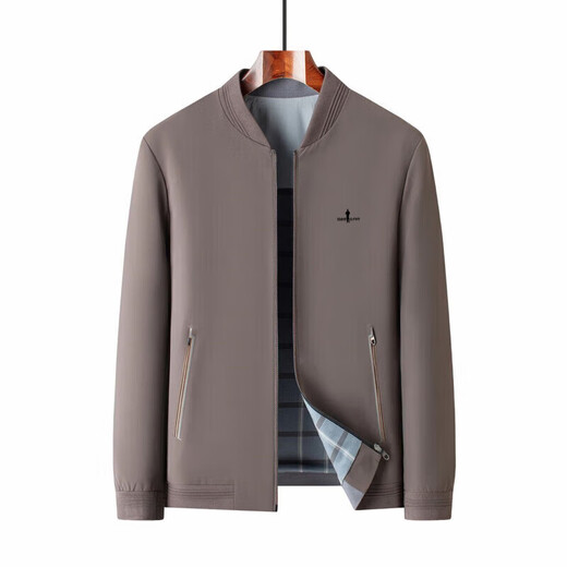 Biyinlefen Business Executive Casual Jacket Men's 2025 Spring and Autumn New Windproof Jacket Men's Top Gray ZL-R8816 Cutting Label Withdrawal Gray ZL-R8 L 175