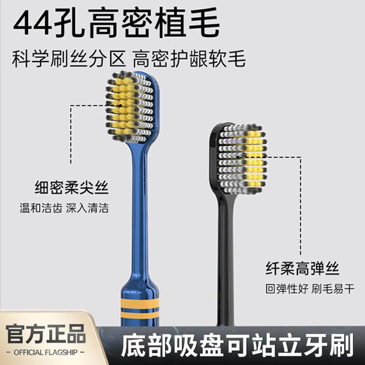 HERM S Sam's same third generation mountain-shaped brush head suction cup toothbrush soft bristles adult cleaning triple transplanted convex surface Sam suction cup convex surface toothbrush 10 pieces
