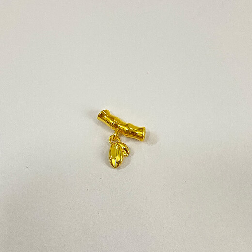 18K Gold Pendant Bamboo Accessories Color Gold Pendant Clavicle Chain Pendant DIY Accessories 18K Gold Bamboo Accessories