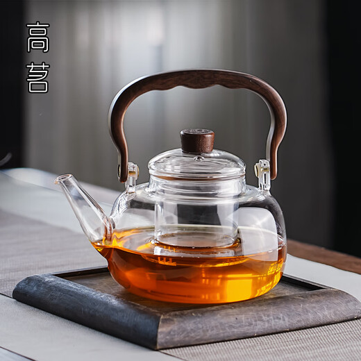 Gaoming glass teapot high temperature resistant thickened water boiling teapot household electric ceramic stove special teapot Mingxiang teapot 1100ml