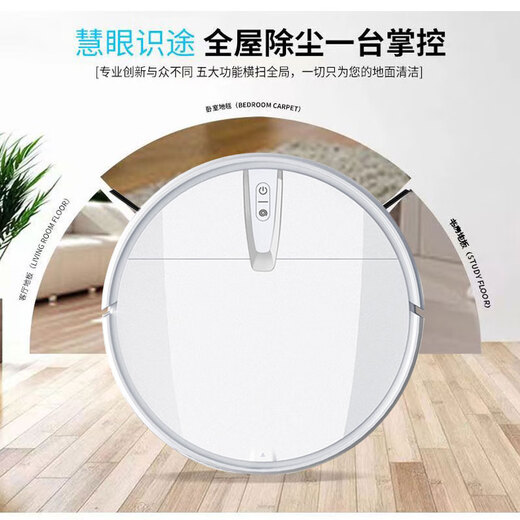TAKDIR德国扫地机器人智能家用全自动扫拖一体机APP远程大吸力吸尘器擦地机超薄自动回充带预约定时 V2手动充电+吸扫拖