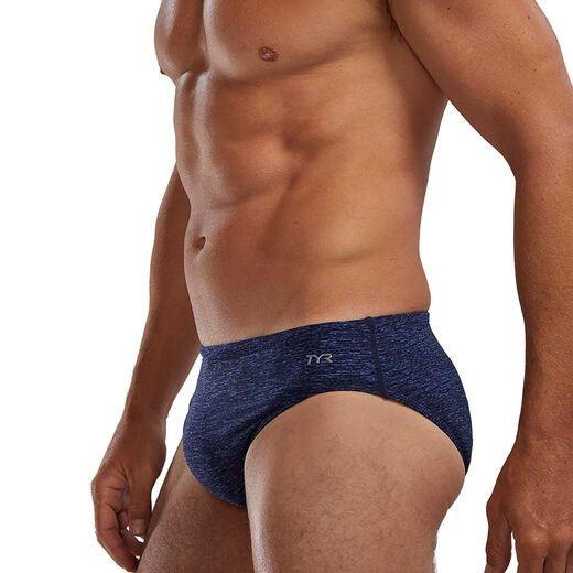 TYR Men's Swim Briefs Professional Sports Polyester Adjustable Waistband Adult Swimwear Midnight Navy 30