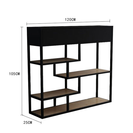 Fantasy iron partition shelf screen modern simple green plant flower stand office planter cafe locker A type 12*25*15