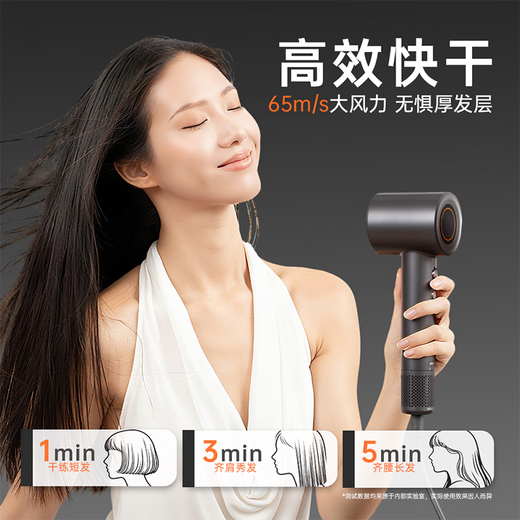 BOWEI B11 high-speed hair dryer for men and women, not harmful to hair, household high-power quick-drying negative ion hair dryer, Valentine's Day birthday gift, Hilton Hampton same style B11 Space Gray + Magnetic Stand B11