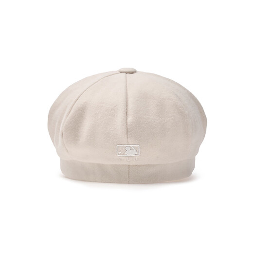 MLB brand directly sells classic newsboy cap for men and women, fashionable casual versatile beret autumn and winter CB003 New York Yankees/dark cream M