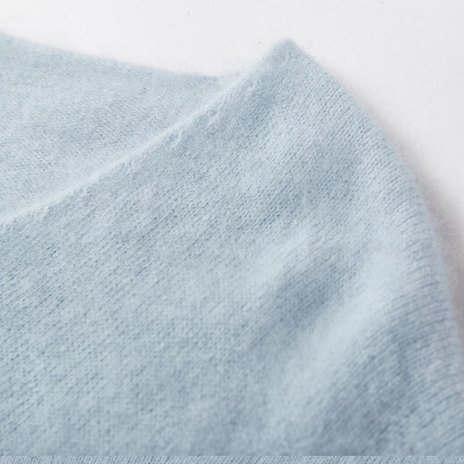Xiangying sheep wool + cashmere haze blue sweater women's 2025 winter new super nice v-neck sweater yellow M 160/84A/95-110Jin Jin equals 0.5 kg