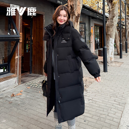 Yalu Down Jacket Women's Medium Long 2025 Winter New Fashion Casual Thickened Fashion Jacket