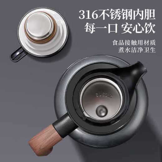 316 stainless steel thermal kettle business gift kettle new thermal kettle streamer kettle all steel thermal kettle wholesale streamer kettle black 1600ml ml
