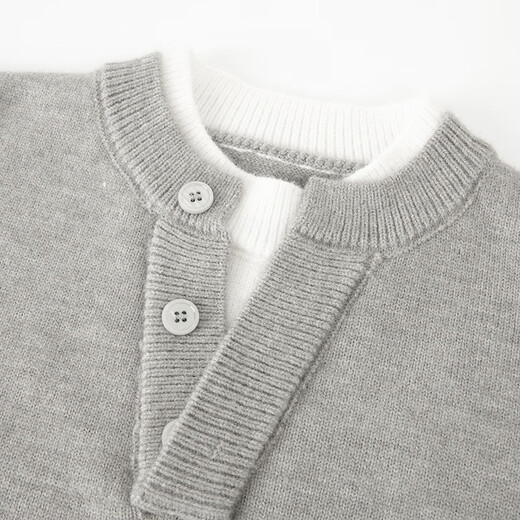 Playboy (PLAYBOY) Casual Lazy Style Henley Collar Sweater Men's 2025 Winter New Loose and Versatile Knitted Sweater Top Black M