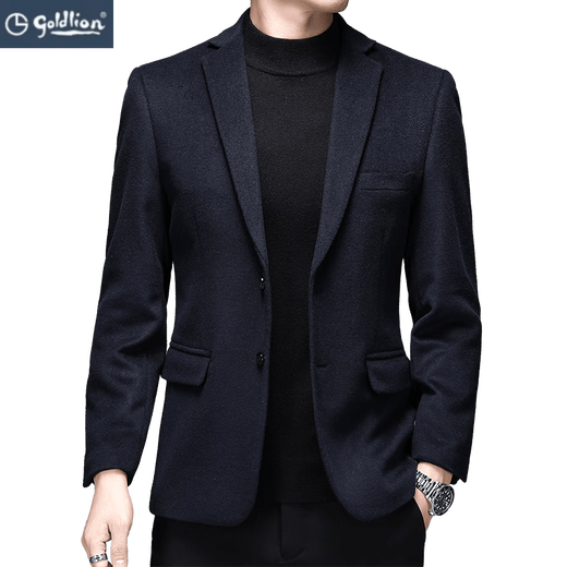 Goldlion middle-aged wool suit jacket men's suit business large size no-iron loose casual single suit top Shangqing M 165