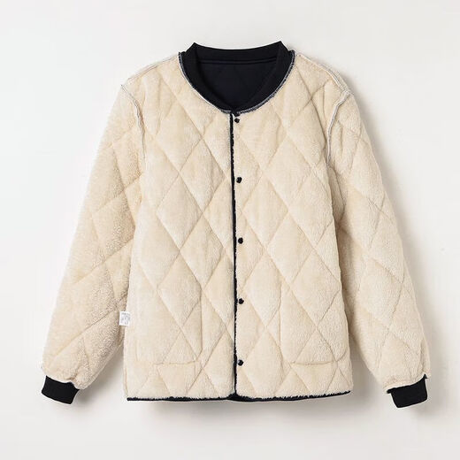 Men's short velvet and thickened liner cotton-padded jacket for autumn and winter, small cotton-padded jacket for inner wear, casual warm cotton coat, black 2XL 135-153Jin Jin equals 0.5 kg