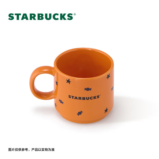 Starbucks Cup Dark Night Black Series Orange Mug 355ml Cute Desktop Water Cup Gift for Men and Women Orange Mug 355ml