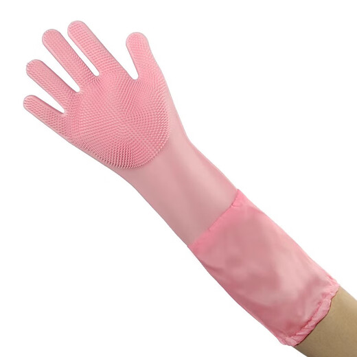 Pengyi pet bathing gloves, special gloves for bathing and massaging dogs and cats, dog bathing supplies, good anti-scratch and bite items, blue, upgraded and longer version, cuffs to prevent water ingress