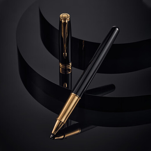 PARKER signature pen, Zhuoer ballpoint pen gift box, high-end signature pen, business gift engraving, birthday gift, light luxury high-end gift, customized pen, high-end luxury gift, business pen, Zhuoer pure black Liya gold clip ballpoint pen + Rising in the Wind gift box