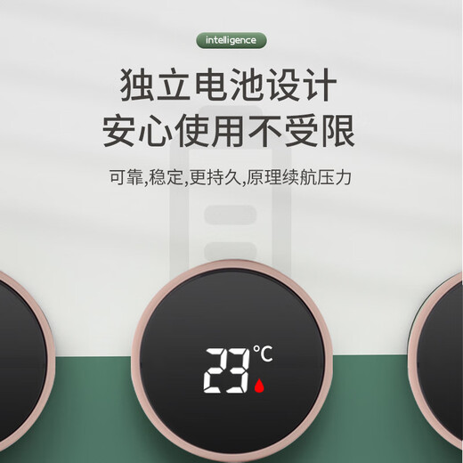 小米生态链同款保温杯316不锈钢定做定制礼品真空保温杯智能显温水杯 智能可替换电池 灰色(316内胆) 500ml-所有系列材质保真