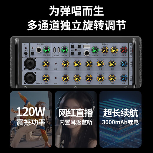 Philips (PHILIPS) SD420 outdoor musical instrument speaker live broadcast Bluetooth karaoke audio built-in recording guitar playing and singing saxophone performance portable musical instrument audio SD420 standard + bracket + bag + OTG cable package