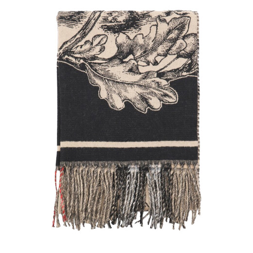 BURBERRY Double Eleven genuine women's scarf with large letters logo print, fashionable and versatile double-sided wool shawl, warm scarf, beige UNI