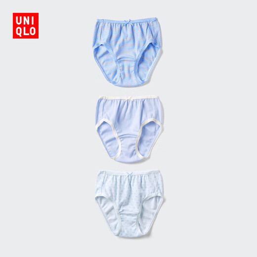 
Uniqlo children's clothing girls' shorts/3-piece girls' comfortable underwear480845 60 light blue 150