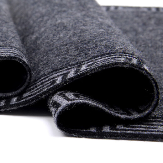 Jiangnan Story men's scarf, pure wool, warm and cold-proof, fashionable and versatile scarf, gift box for boyfriend, elders, casual trend, recommended, simple gentleman gray