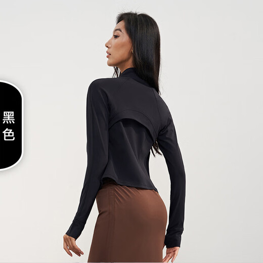 ALO YOGA Yoga Jacket Pilates Training Wear Sports Running Cycling Wear Tight Quick-Drying Breathable Fitness Top Albumin Jacket S 4 Size 85-100 Jin Jin is equal to 0.5 kg