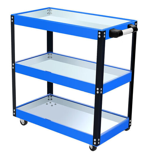 Yonghuan Tool Cart Three-layer Trolley Auto Repair Repair Tool Cart Multifunctional Parts Cart Hardware Mobile Repair Shelf Layer Matte Gray Thickened Model + Hanging Board + Parts Box