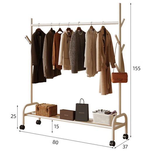 Shanshan wood art clothes rack floor-standing coat rack bedroom clothes rack removable clothes drying rack balcony clothes drying rack storage storage rack