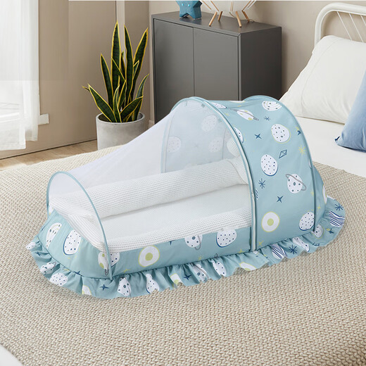 Sweeby crib mosquito net foldable baby bed newborn baby bb crib yurt anti-mosquito cover sea sand white