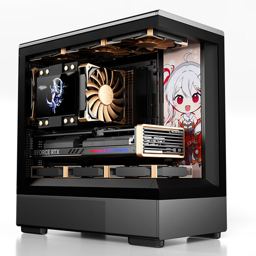 Patriot (aigo) Xingcanlan châssis de chambre avec vue sur la mer ordinateur de bureau Xingcan Xiaolan/Lan SE côté transparent M-atx démontage modulaire 360 ​​refroidi à l'eau blanc Xingcan Xiaolan noir (livré avec tableau décoratif) Le tableau d'aspiration magnétique est inclus avec la commande - en option