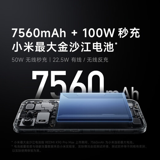 Xiaomi (MI) Redmi K90promax fifth generation Snapdragon 8 Extreme, all-round technology flagship, new 5G mobile phone, golden white, 16GB+1024GB, official standard configuration