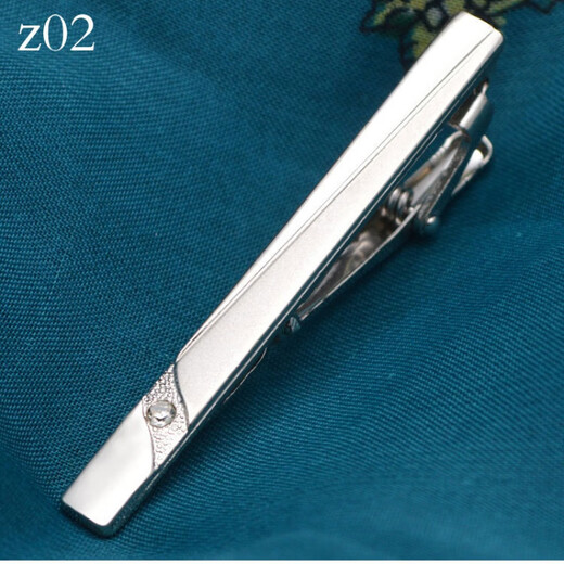 DOGHC Men's Formal Wear Silver Tie Clip Laser Laser Laser Logo Business Col Clip Clip de sécurité professionnelle Clipt de sécurité Z1605