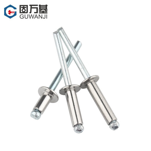 Guwanji willow rivets 304 stainless steel core blind rivets, round head pull rivets, heart-pulling decorative nails, M3/M3.2M4M5 M4*6 50 pieces 304/all steel