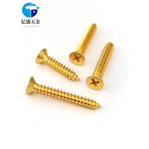 XMSJ Gold 304 Tornillo de acero inoxidable Countersunk Autocatado Autoducto Extendido Cabeza plana Tornillo de madera M2M3M4M5M6 M3*12200 Piezas