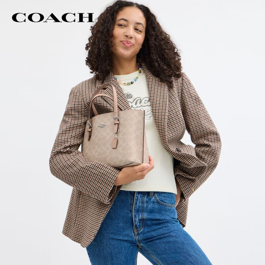 COACH brand direct supply women's bag MOLLIE25 commuter crossbody tote bag sand yellow CV965 Christmas gift