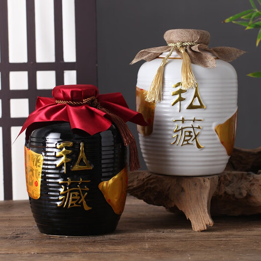 Porcelain Xiaonu Jingdezhen made ceramic wine bottle antique earthenware wine jar empty bottle wine jar 1\/2\/3\/5\/10 Jin Jin equals 0.5 kg. Jingdezhen wine jar small wine bottle 10 Jin Jin equals 0.5 kg - white corrugated private collection delivery rope
