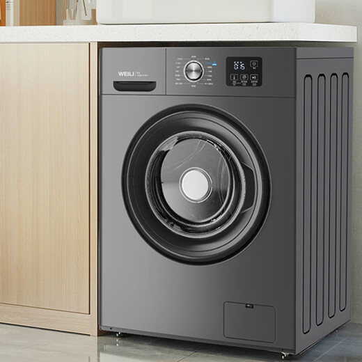 WEILI 8kg drum washing machine fully automatic ultra-thin embedded first-class energy efficiency LED display trade-in and one-piece XQG80-1016PX titanium gray national subsidy