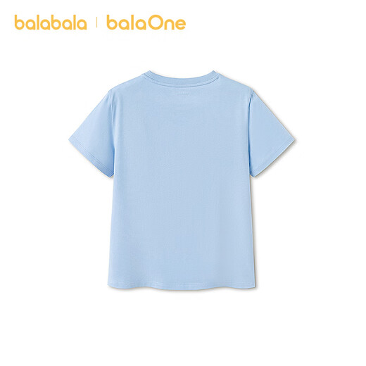 BALABALA children's clothing girls short-sleeved T-shirt children's 2026 new summer clothing big children's moisture-absorbent quick-drying tops fashionable pink blue 80016 110