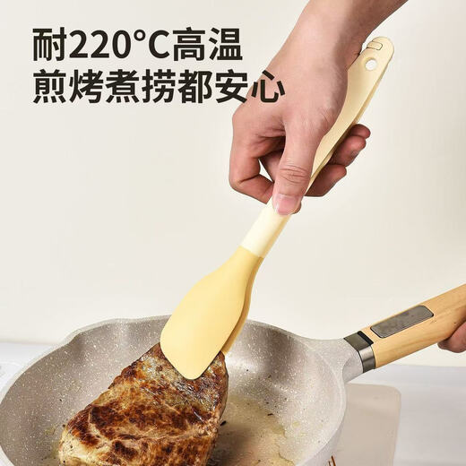 Yong hiang silicone food clip kitchen food clip anti-scald vegetable clip barbecue meat clip fished noodles fried steak silicone food supplement clip high temperature resistant multi-functional two-in-one silicone food clip with hook