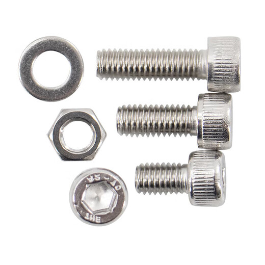 Jinguluo 304 stainless steel combination screws, hexagon socket screws, nuts and gaskets combination set, D type 15 grid DIN912 cup head screws 720pc KCx-33