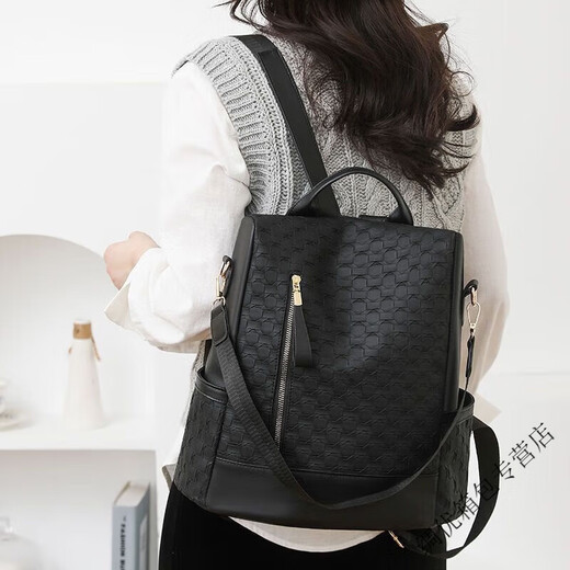 Ye Yu fashionable cool waterproof backpack large capacity polyester fiber women's multi-purpose large bag off-white