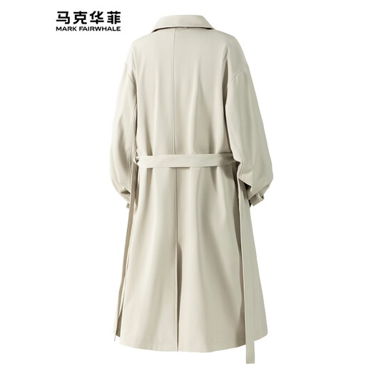 MARK FAIRWHALE Mark Hua Fei men's windbreaker 2025 winter new American retro mid-length loose casual knee-length coat trend khaki official authentic M recommended 90-120Jin Jin equals 0.5 kg