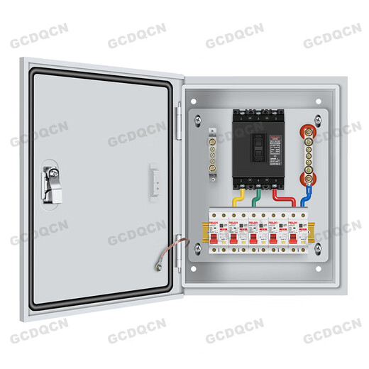 Complete set of distribution box three-phase four-wire 380V outlet 220V household factory electricity leakage protection custom-made distribution box People's complete set 1